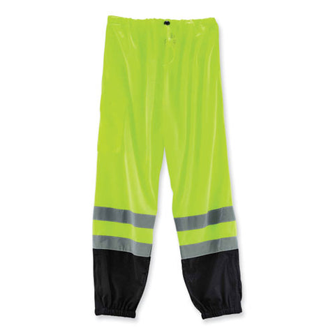 Glowear 8910bk Class E Hi-vis Pants With Black Bottom, Polyester, Small/medium, Lime