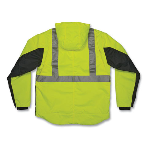 Glowear 8275 Class 2 Heavy-duty Hi-vis Workwear Sherpa Lined Jacket, 3x-large, Lime