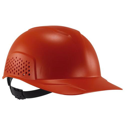 Skullerz 8951 Vented Hard Shell Bump Cap, Short Brim, Orange