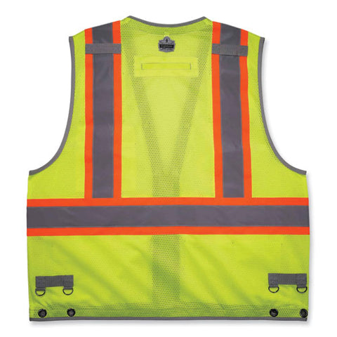 Glowear 8231tvk Class 2 Hi-vis Tool Tethering Safety Vest Kit, Polyester, Large/x-large, Lime