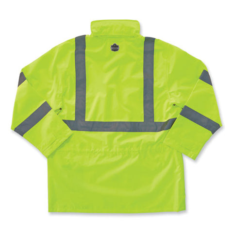 Glowear 8365 Class 3 Hi-vis Rain Jacket, Polyester, Small, Lime