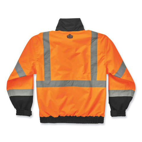 Glowear 8379 Class 3 Hi-vis Fleece Lined Bomber Jacket, Orange, Medium