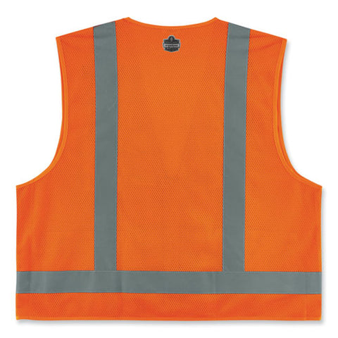 Glowear 8249z-s Single Size Class 2 Economy Surveyors Zipper Vest, Polyester, X-small, Orange