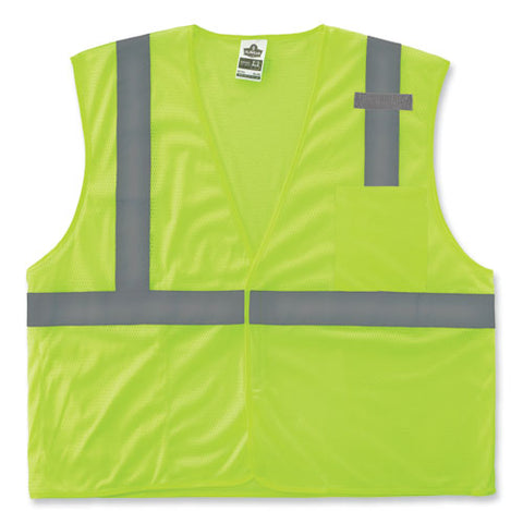 Glowear 8210hl-s Single Size Class 2 Economy Mesh Vest, Polyester, 5x-large, Lime