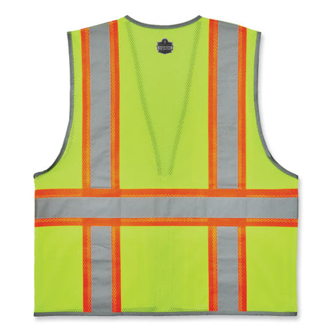 Glowear 8246z-s Single Size Class 2 Two-tone Mesh Vest, Polyester, Medium, Lime