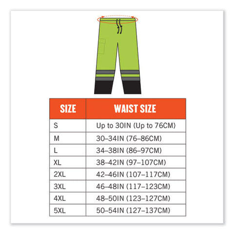 Glowear 8915bk Class E Hi-vis Rain Pants Black Bottom, 4x-large, Lime