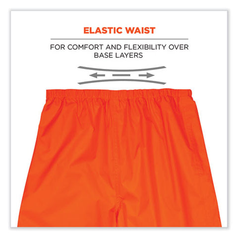 Glowear 8916 Class E Lightweight Hi-vis Rain Pants, 4x-large, Orange