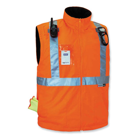 Glowear 8287 Class 2 Hi-vis Jacket With Removable Sleeves, 5x-large, Orange