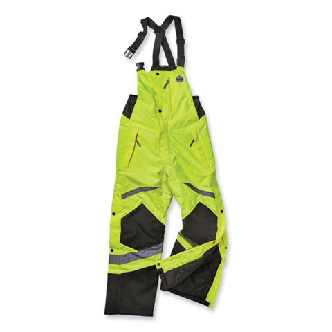 Glowear 8928 Class E Hi-vis Insulated Bibs, Large, Lime