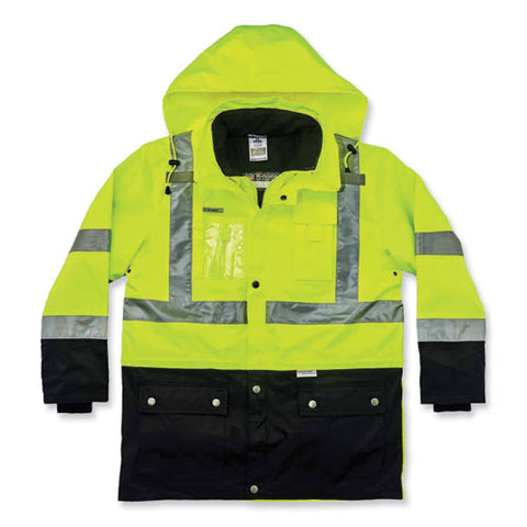 Glowear 8388 Class 3/2 Hi-vis Thermal Jacket Kit, Small, Lime