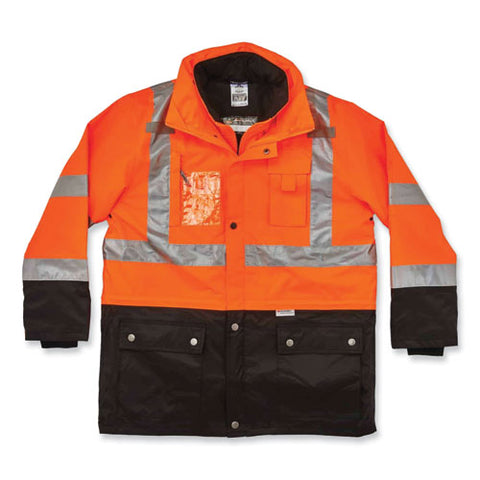 Glowear 8388 Class 3/2 Hi-vis Thermal Jacket Kit, 3x-large, Orange