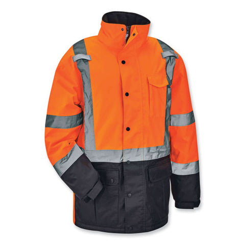 Glowear 8384 Class 3 Hi-vis Quilted Thermal Parka, Medium, Orange