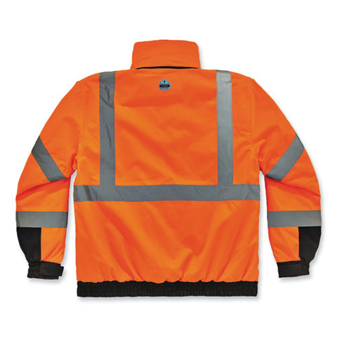 Glowear 8381 Class 3 Hi-vis 4-in-1 Quilted Bomber Jacket, Orange, Large