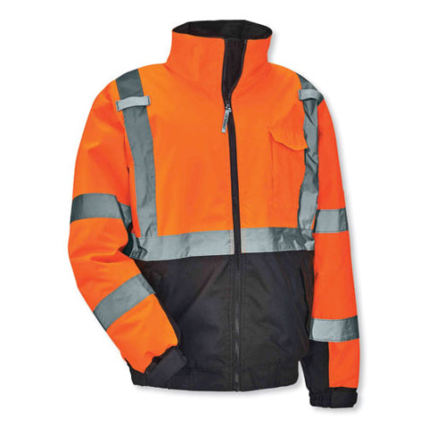 Glowear 8377 Class 3 Hi-vis Quilted Bomber Jacket, Orange, X-large