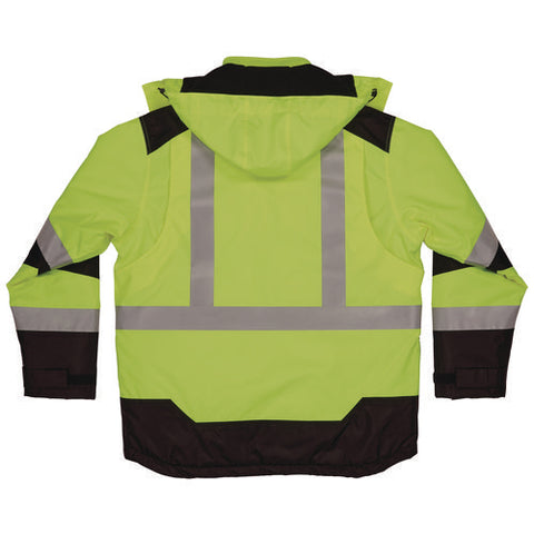 Glowear Class 3 Hi-vis Winter Jacket With Amplifire Heat Reflective Lining, Small, Lime