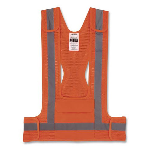 Glowear 8142ba Type O Class 1 Breakaway Hi-vis Safety Vest, Polyester, Small/medium, Orange