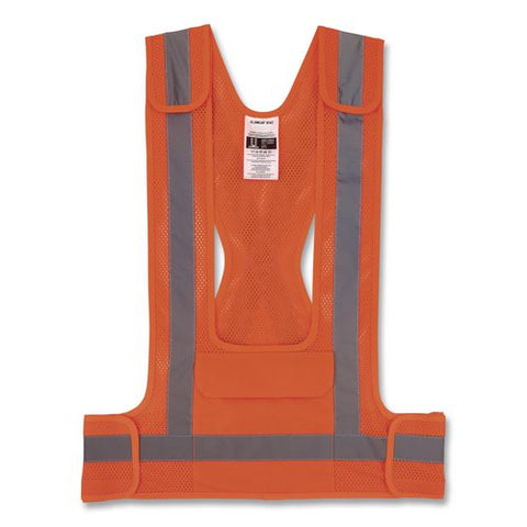 Glowear 8142ba Type O Class 1 Breakaway Hi-vis Safety Vest, Polyester, Large/x-large, Orange