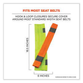 Glowear 8004 Hi-vis Seat Belt Cover, 6" X 18.5", Orange