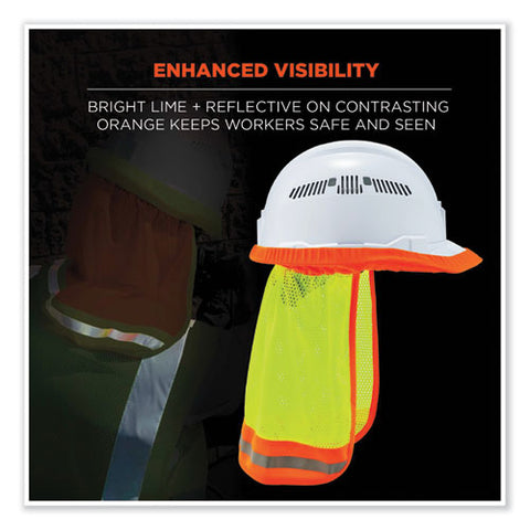 Glowear 8005 Hi-vis Hard Hat Neck Shade, 20 X 12.5, Lime