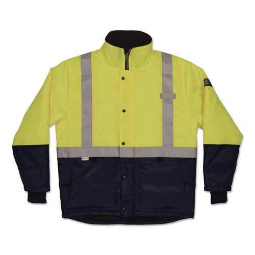 N-ferno 6478 Class 2 Hi-vis Freezer Jacket, X-small, Lime