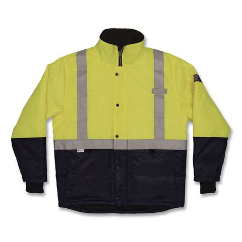 N-ferno 6478 Class 2 Hi-vis Freezer Jacket, X-large, Lime