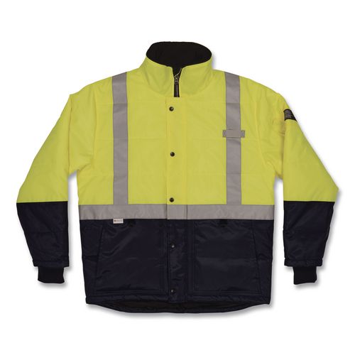 N-ferno 6478 Class 2 Hi-vis Freezer Jacket, 4x-large, Lime