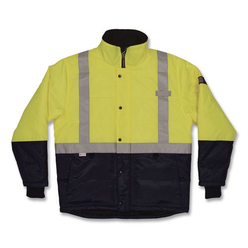 N-ferno 6478 Class 2 Hi-vis Freezer Jacket, 5x-large, Lime