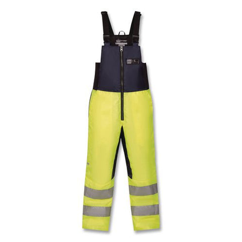 N-ferno 6479 Hi-vis Freezer Bib Overalls, Large, Lime