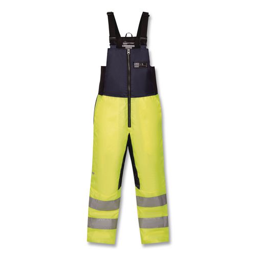 N-ferno 6479 Hi-vis Freezer Bib Overalls, 2x-large, Lime