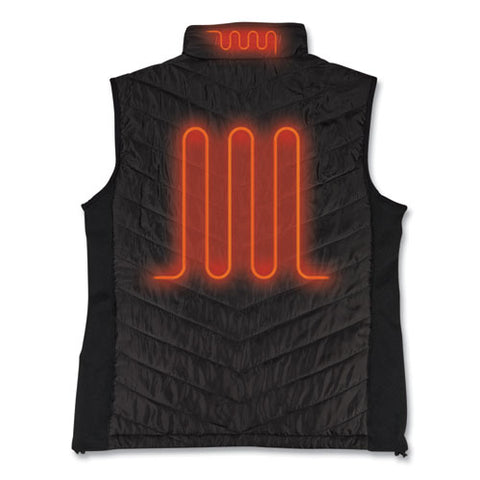 N-ferno 6495 Rechargeable Heated Vest With Batter Power Bank, Fleece/polyester, Small, Black