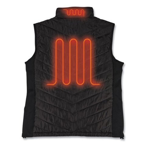 N-ferno 6495 Rechargeable Heated Vest With Battery Power Bank, Fleece/polyester, Large, Black