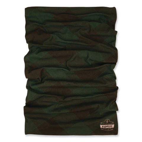 Chill-its 6485 Multi-band, Polyester, One Size Fits Most, Green Buffalo Plaid