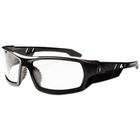 Skullerz Odin Safety Glasses, Black Frame/clear Lens, Anti-fog, Nylon/polycarb