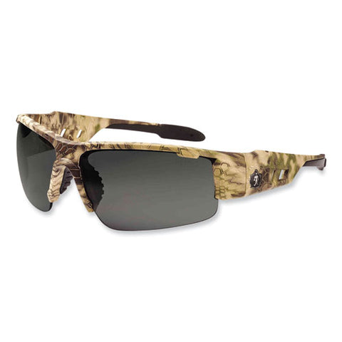 Skullerz Dagr Safety Glasses, Kryptek Highlander Nylon Impact Frame, Smoke Polycarbonate Lens