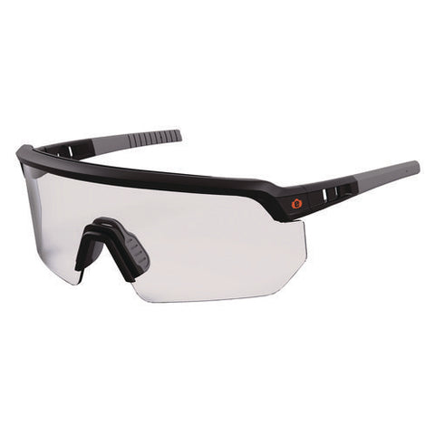 Skullerz Aegir Safety Glasses, Matte Black Nylon Impact Frame, Clear Polycarbonate Lens