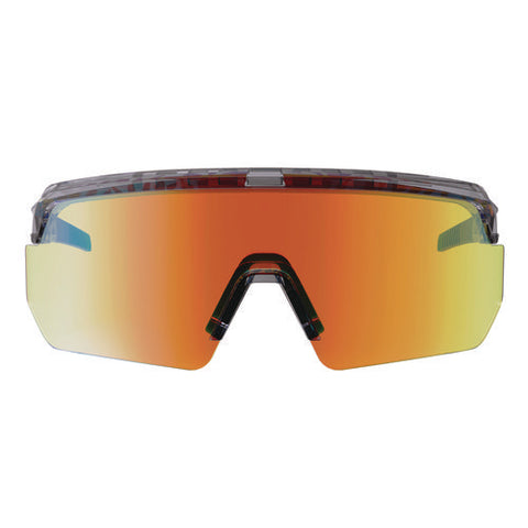 Skullerz Aegir Anti-scratch/anti-fog Safety Glasses, Clear Smoke Nylon Impact Frame, Orange Mirror Polycarbonate Lens