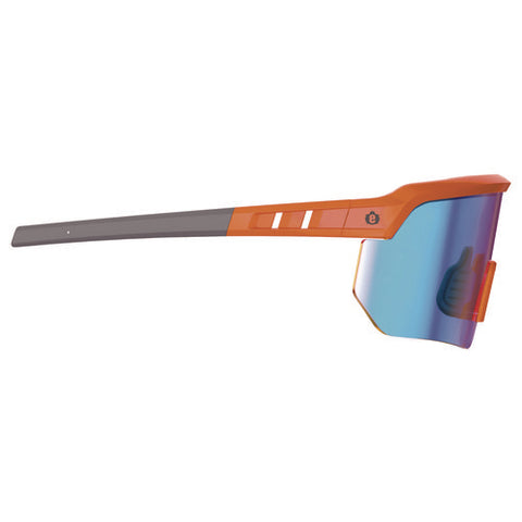 Skullerz Aegir-afaspm Anti-scratch And Enhanced Anti-fog Safety Glasses, Orange Frame, Blue Mirror Polycarb Lens