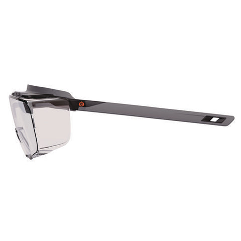 Skullerz Osmin Safety Glasses, Matte Black Polycarbonate Frame, Clear Polycarbonate Lens