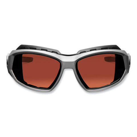 Skullerz Loki Safety Glasses/goggles, Gray Nylon Impact Frame, Polarized Copper Polycarbonate Lens