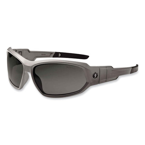 Skullerz Loki Safety Glasses/goggles, Matte Gray Nylon Impact Frame, Polarized Smoke Polycarbonate Lens