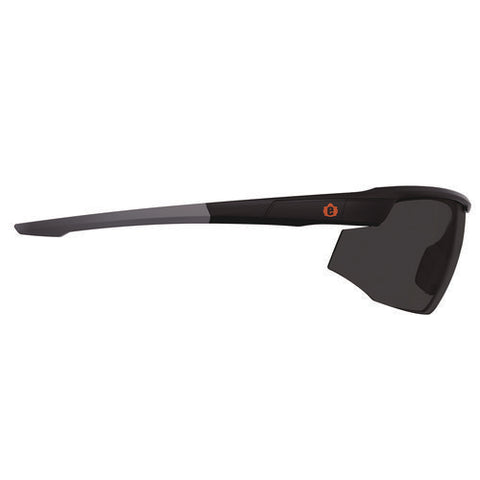 Skullerz Skoll Anti-scratch/anti-fog Safety Glasses, Matte Black Nylon Impact Frame, Smoke Polycarbonate Lens