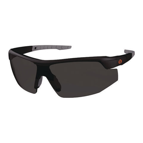 Skullerz Skoll Anti-scratch/anti-fog Safety Glasses, Matte Black Nylon Impact Frame, Smoke Polycarbonate Lens