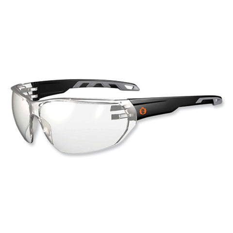 Skullerz Vali Frameless Safety Glasses, Black Nylon Impact Frame, Indoor/outdoor Polycarbonate Lens