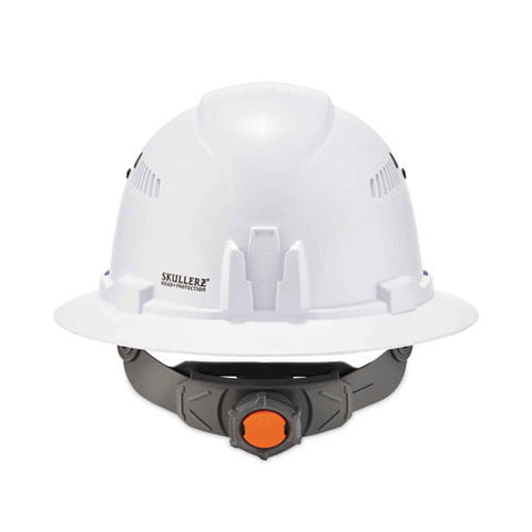 Skullerz 8973led Class C Hard Hat Full Brim With Led Light, White