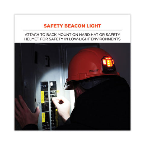 Skullerz 8993 Hard Hat Safety Light, 1.5 X 3 X 1.5, Black