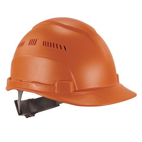 Skullerz 8966 Class C Lightweight Capstyle Hard Hat, Adjustable Venting, 6-point Rachet Suspension, Orange