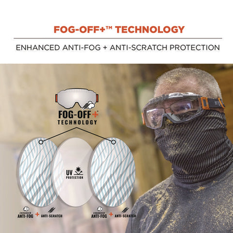 Skullerz Modi Otg Anti-scratch And Enhanced Anti-fog Safety Goggles Replacement Lens, Clear