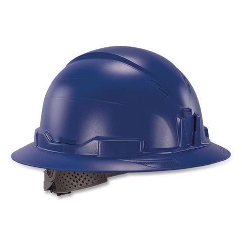 Skullerz 8963 Full Brim Class E Safety Helmet, 6-point Rachet Suspension, Full Brim, Blue