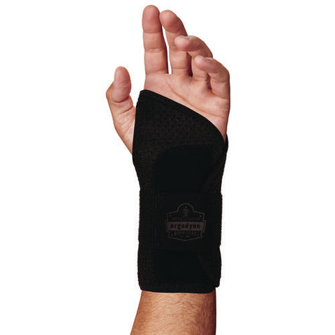 Proflex 4005 Wrist Brace Support With Single Strap, Medium, Fits Left Hand, Black