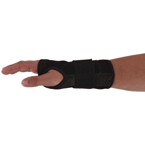 Proflex 4005 Wrist Brace Support With Single Strap, Medium, Fits Left Hand, Black